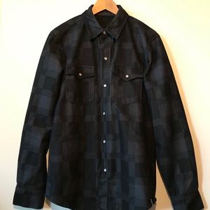 Volcom Men’s Checkered Hooded Flannel Jacket EUC